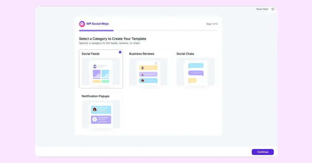 WP Social Ninja easy onboarding