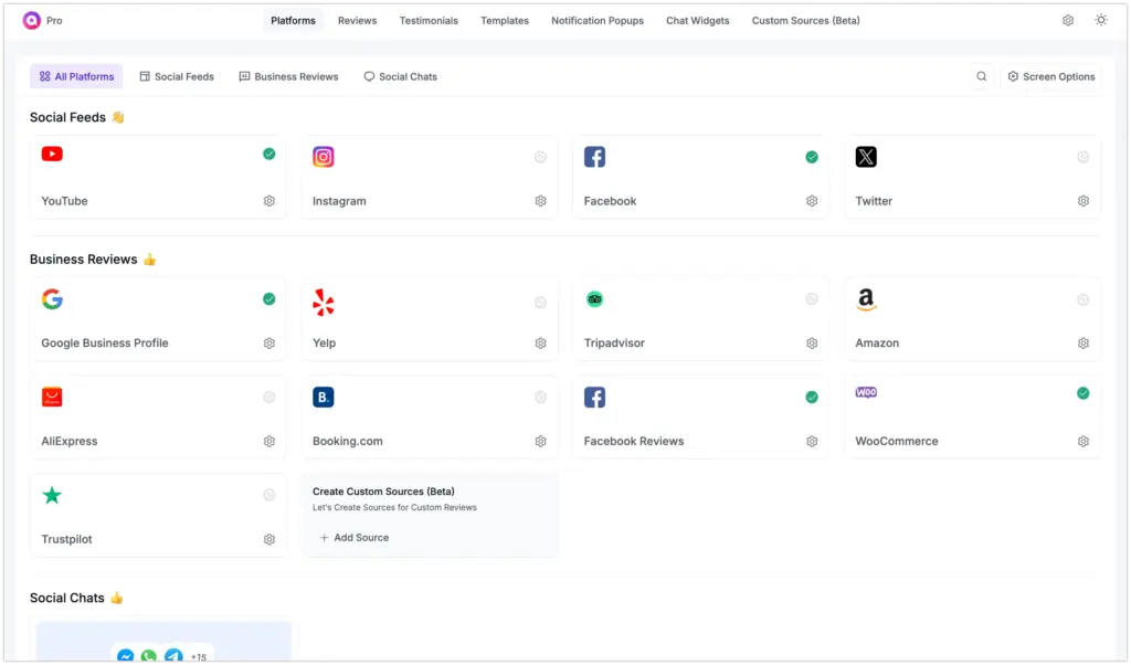 wp social ninja dashboard
