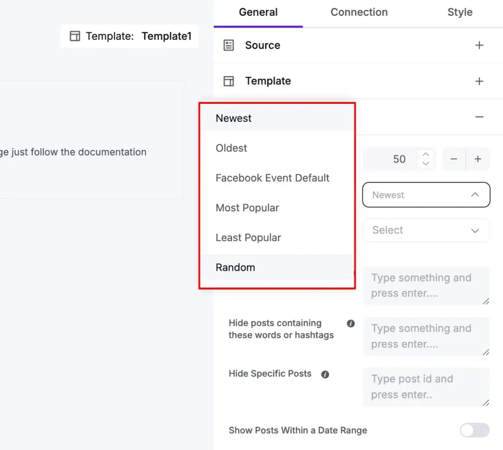 facebook event default