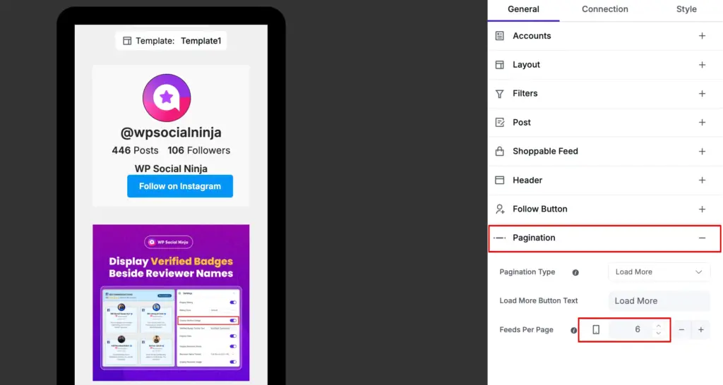 pagination mobile device