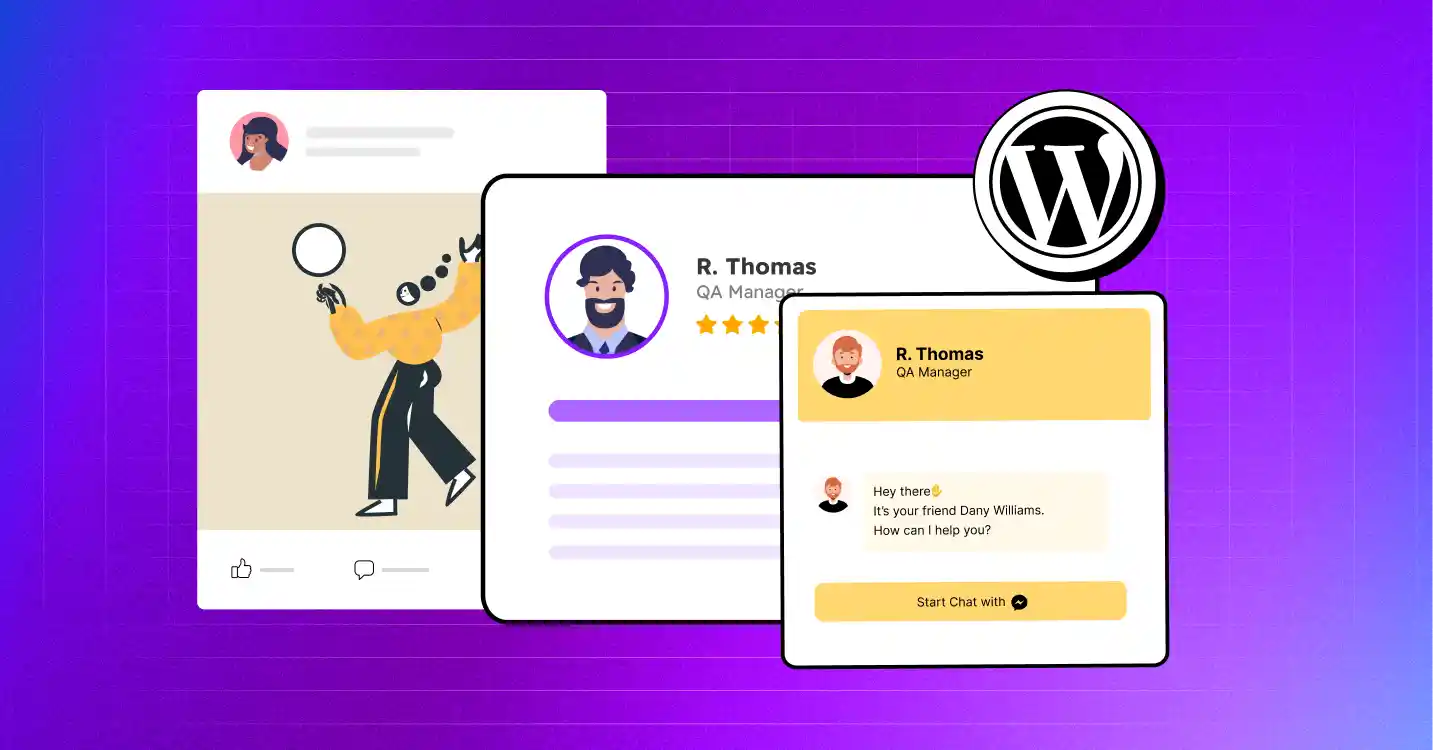 A visual guide on social proof on website built with WordPress with real examples