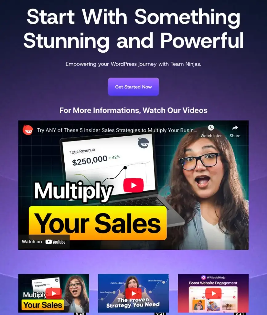 paste shortcode and display your youtube widget