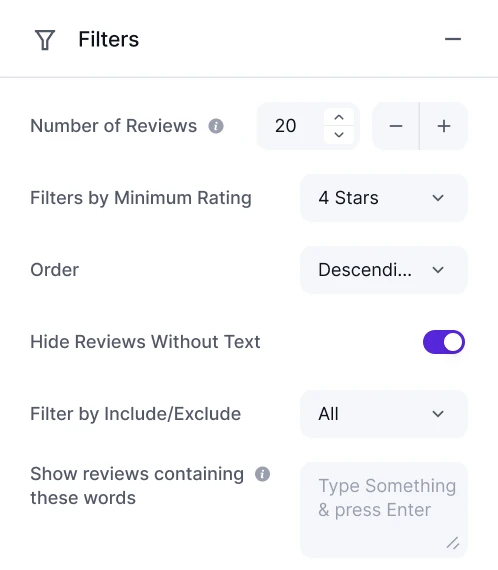 advanced filtering