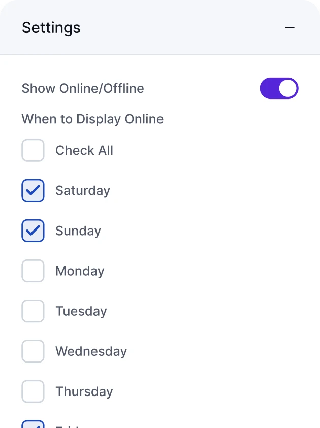 set clear availability