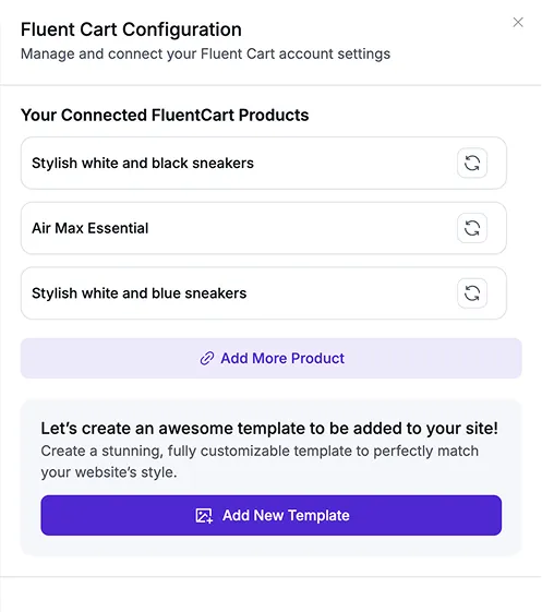one click product connection
