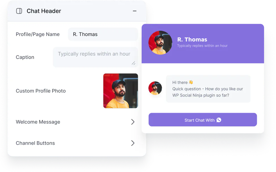 personalize chatbox