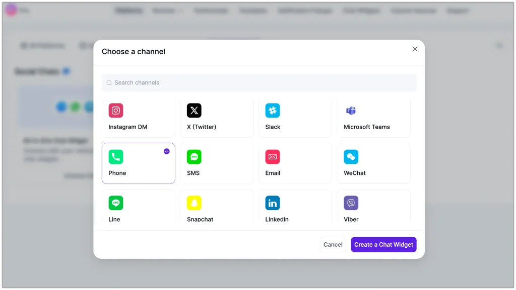 phone chat plugin