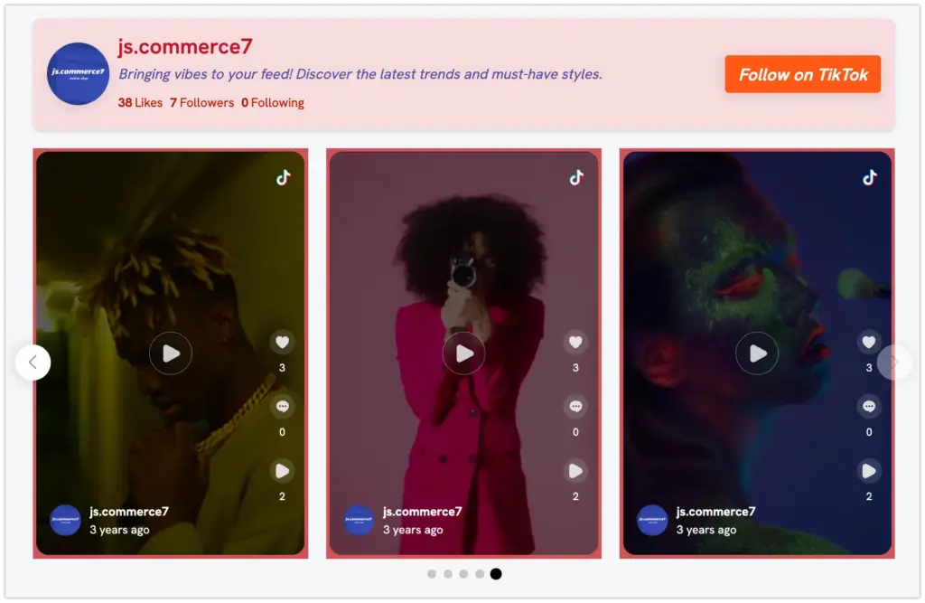 tiktok feed demo