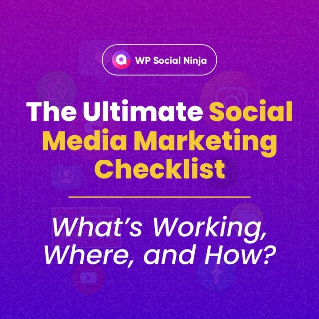 Want to dominate social media the smart way? Grab the exact checklist we use to plan, post, and perform better.👇

🔗https://wpsocialninja.com/social-media-marketing-checklist/

#socialmediamarketing #SocialMediaGuidelines