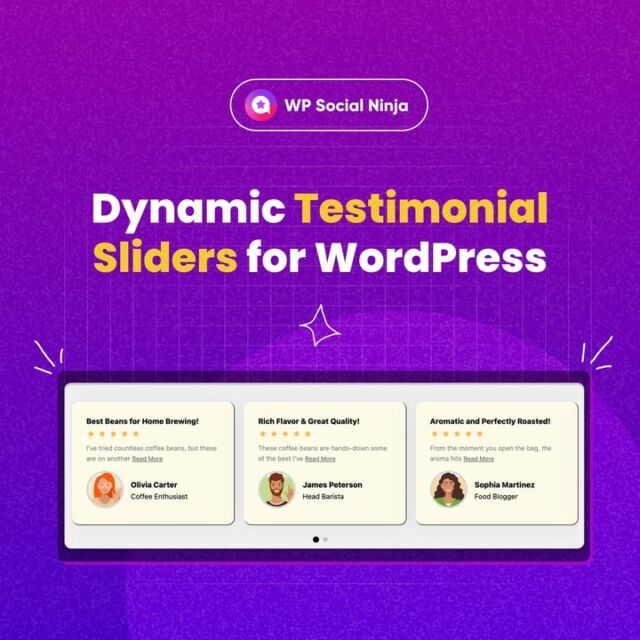 Showcase real customer testimonials with eye-catching sliders on your WordPress site and let authentic voices build your brand trust. Learn more here.👇 
🔗 https://wpsocialninja.com/testimonial-slider/

#Testimonials #CustomerTestimonials #BusinessGrowth