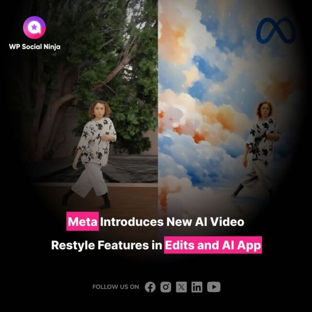 Meta’s new Restyle tool in Meta AI and Instagram’s Edits lets users transform their short videos using 50+ preset AI styles.

This feature is free for now, but Meta may introduce paid plans as it develops more advanced customization features.

#MetaAI #InstagramEdits