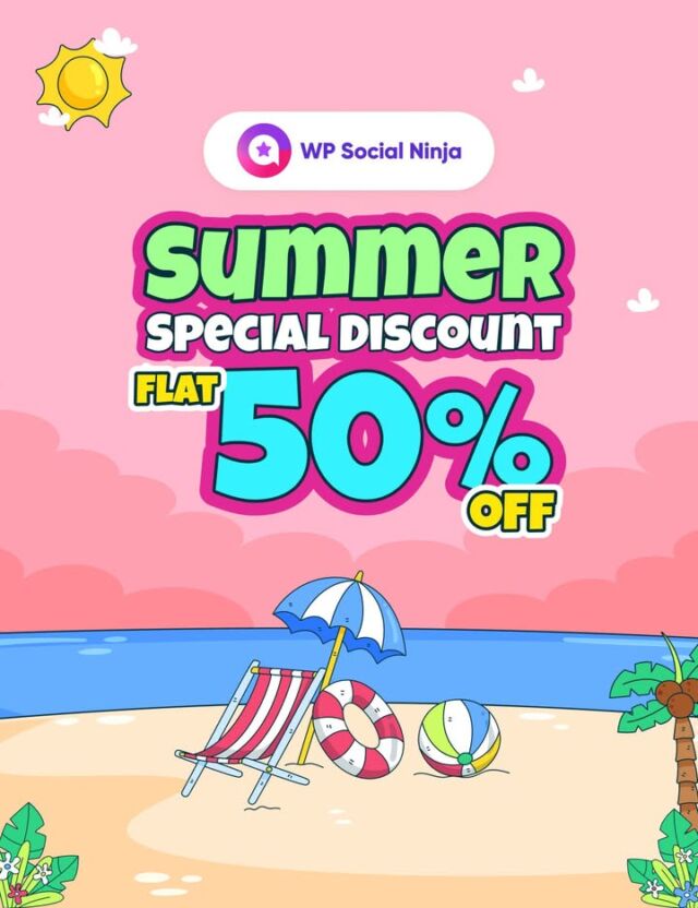 📈 Scale your business and earn more revenue this summer with WP Social Ninja. Turn your visitors into paying customers with your social feed, business reviews, chat widgets integration, and more at a flat 50% discount. Don't miss out.👇 
https://wpsocialninja.com/discount-deal/ 

#WordPress #Plugins #SummerDiscounts #SocialProof